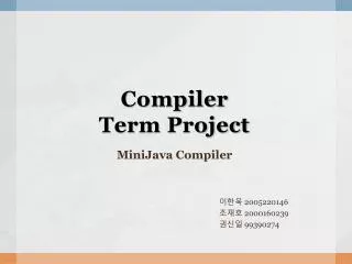 Compiler Term Project