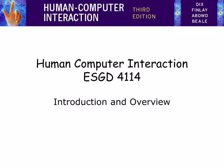 human computer interaction esgd 4114