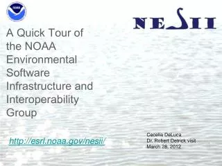 A Quick Tour of the NOAA Environmental Software Infrastructure and Interoperability Group