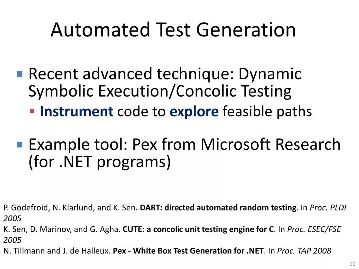 automated test generation