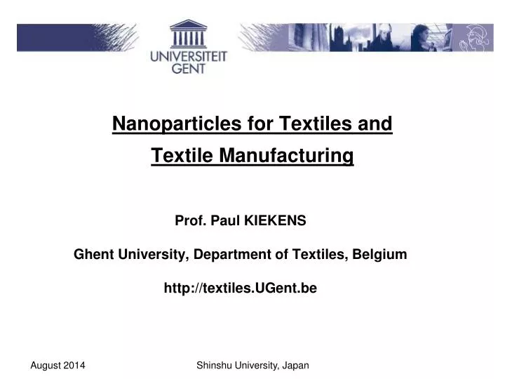 nanoparticles for textiles and textile manufacturing