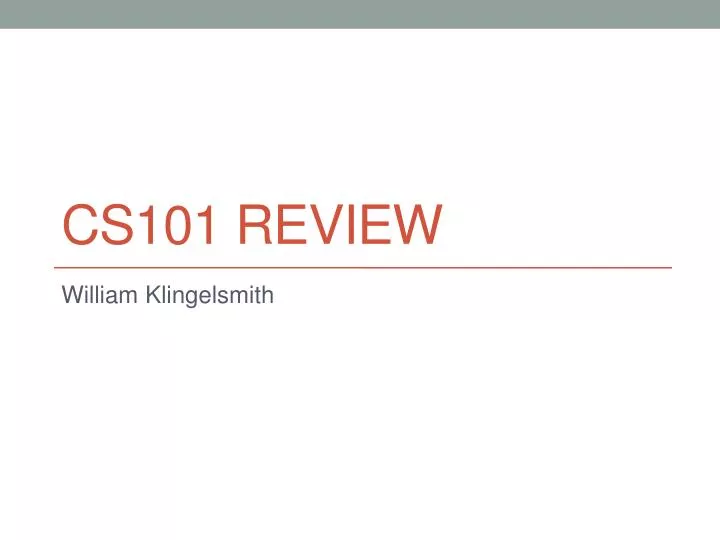 cs101 review