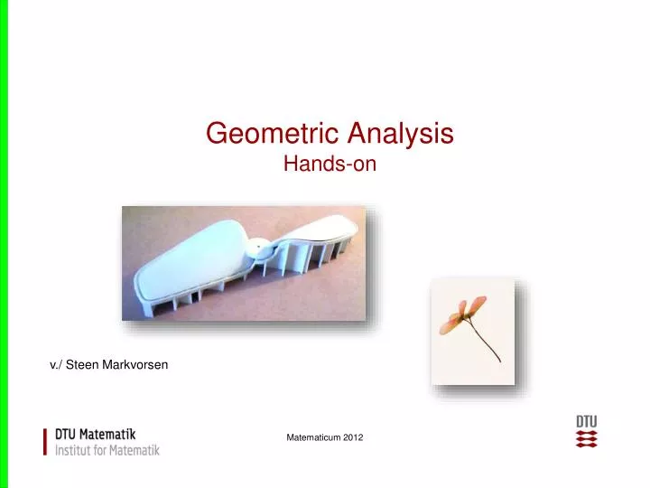 geometric analysis hands on