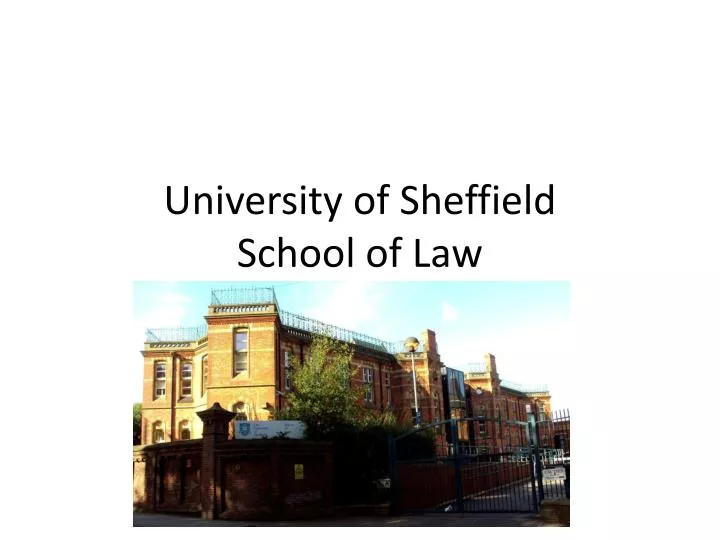 university of sheffield school of law
