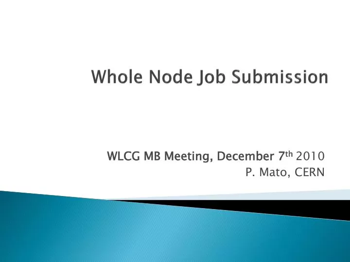 whole node job submission