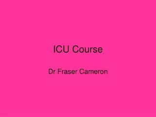 ICU Course