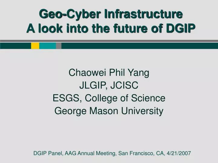 geo cyber infrastructure a look into the future of dgip