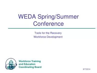 WEDA Spring/Summer Conference