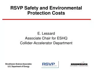 RSVP Safety and Environmental Protection Costs