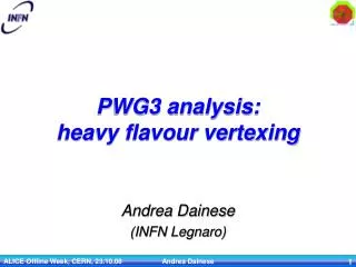 PWG3 analysis: heavy flavour vertexing