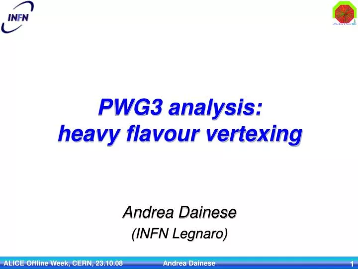 pwg3 analysis heavy flavour vertexing