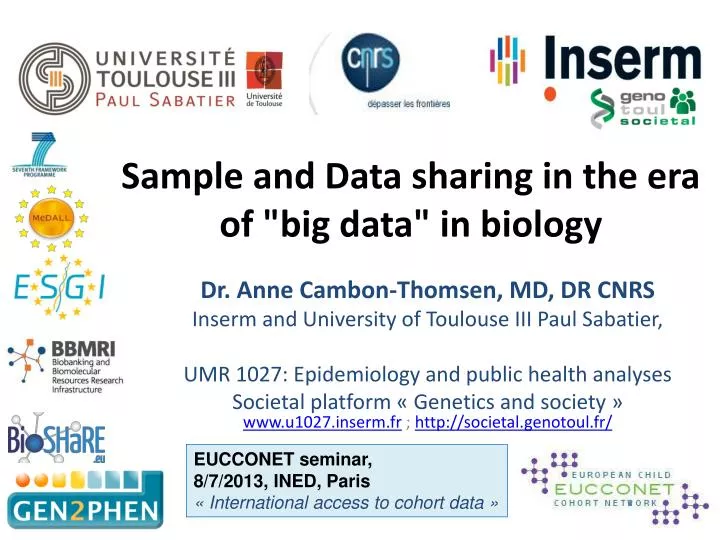 sample and data sharing in the era of big data in biology