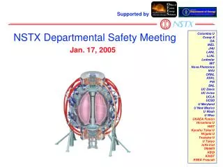 NSTX Departmental Safety Meeting
