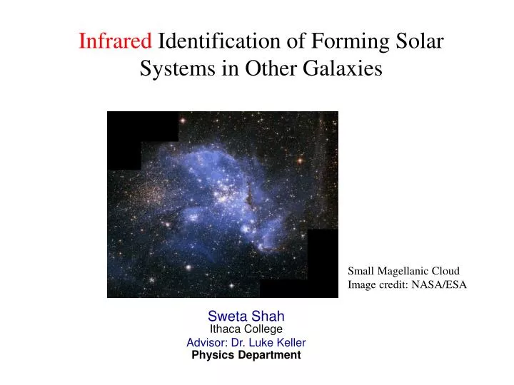 infrared identification of forming solar systems in other galaxies