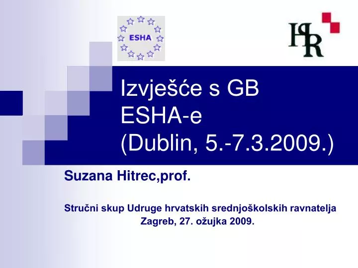 izvje e s gb esha e dublin 5 7 3 2009