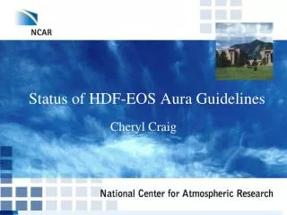 Status of HDF-EOS Aura Guidelines