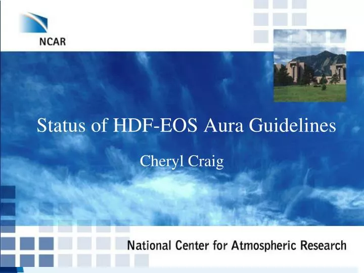 status of hdf eos aura guidelines