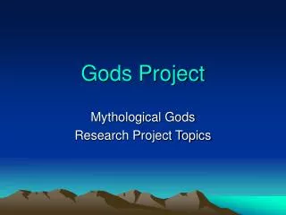 Gods Project