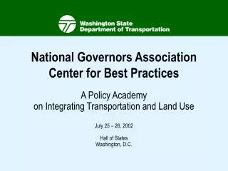 National Governors Association Center for Best Practices