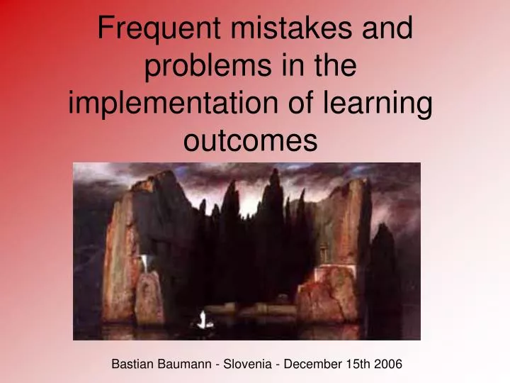 frequent mistakes and problems in the implementation of learning outcomes