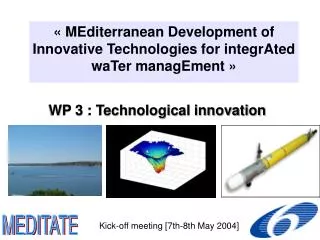 WP 3 : Technological innovation