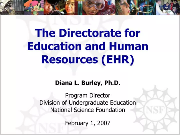 the directorate for education and human resources ehr