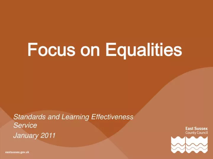 focus on equalities