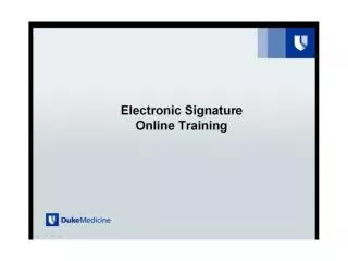 eSignature Online Training Quiz