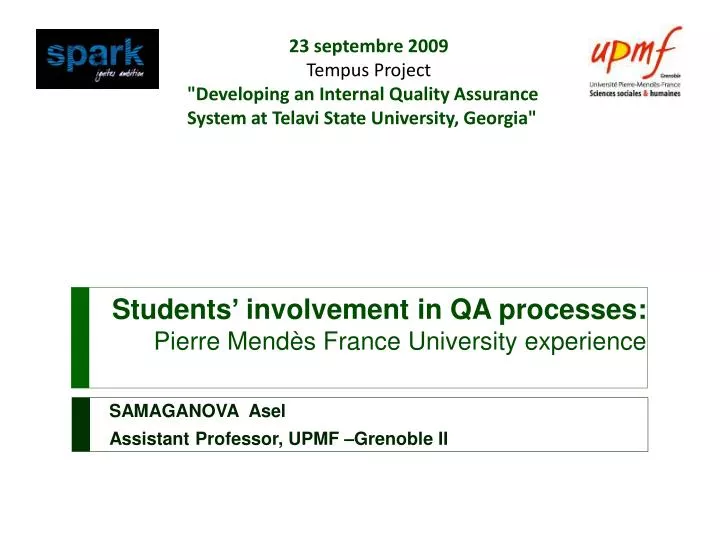 students involvement in qa processes pierre mend s france university experience