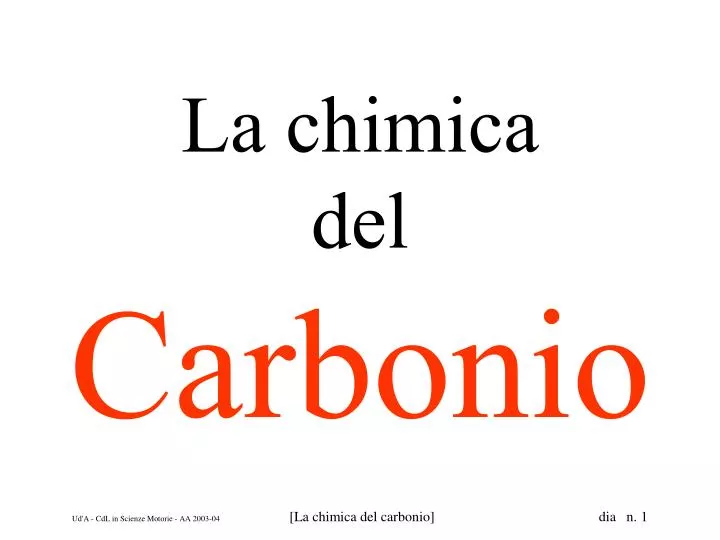 la chimica del carbonio