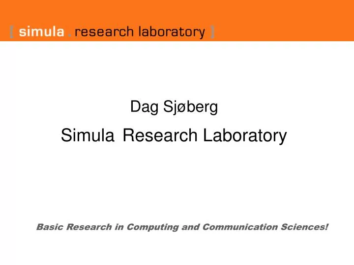 dag sj berg simula research laboratory