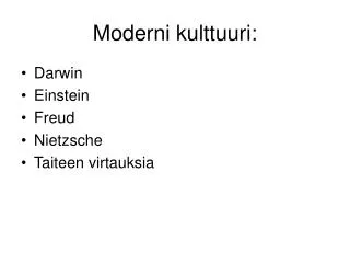 moderni kulttuuri