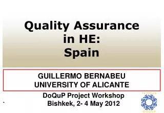 Quality Assurance in HE: Spain
