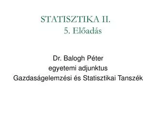 statisztika ii 5 el ad s