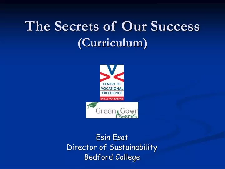 the secrets of our success curriculum