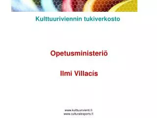 kulttuuriviennin tukiverkosto
