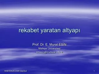 rekabet yaratan altyap