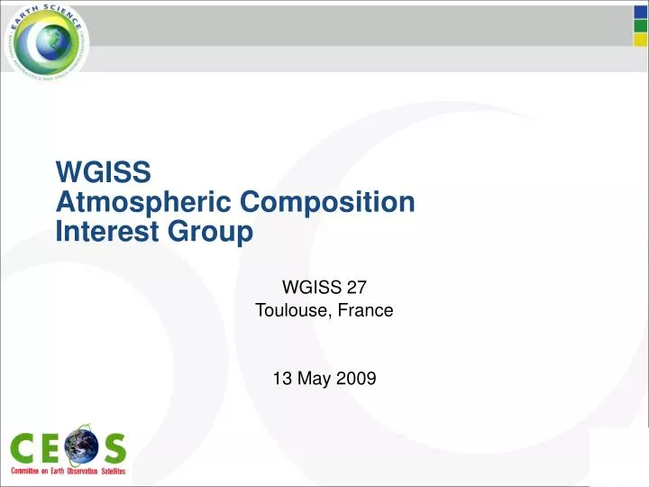 wgiss atmospheric composition interest group
