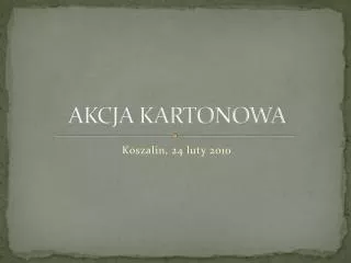 akcja kartonowa