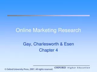 Online Marketing Research