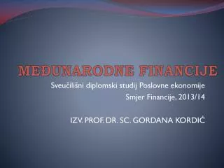 me unarodne financije