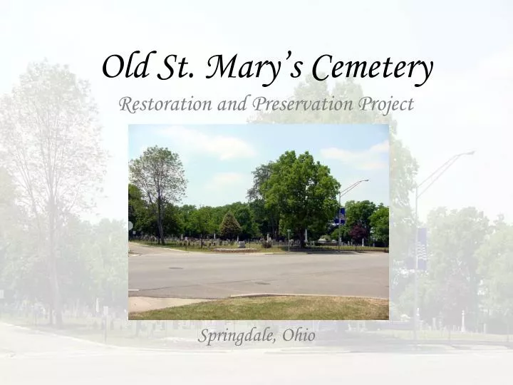 old st mary s cemetery