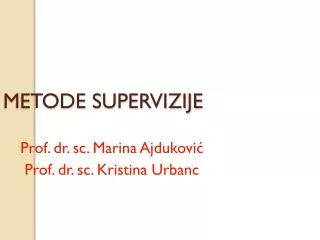 metode supervizije