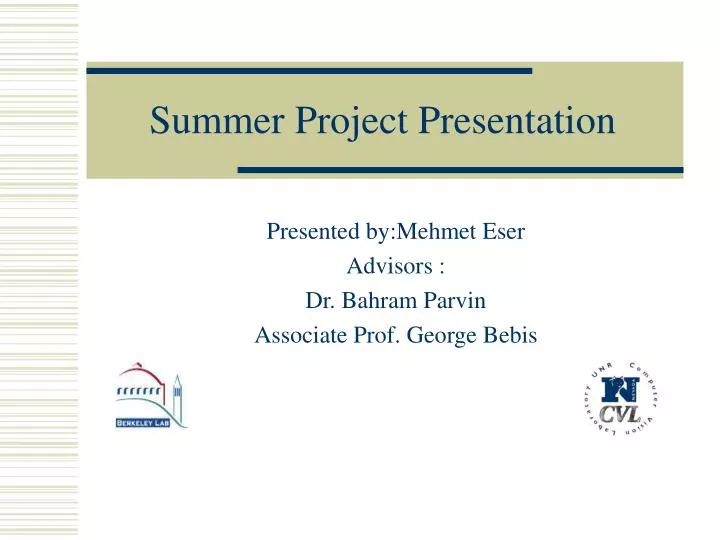 summer project presentation
