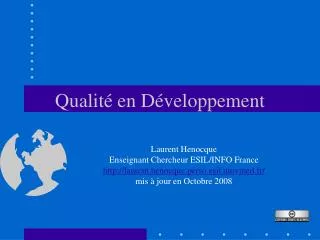 qualit en d veloppement