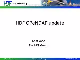 HDF OPeNDAP update