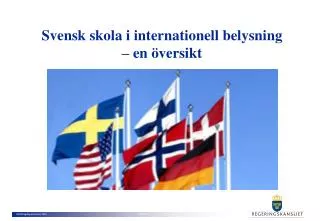 svensk skola i internationell belysning en versikt