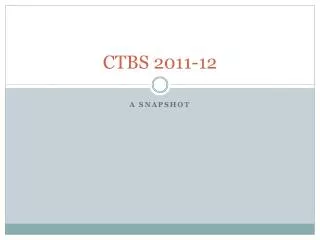 CTBS 2011-12