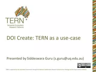 DOI Create: TERN as a use-case