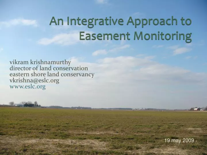 an integrative approach to easement monitoring